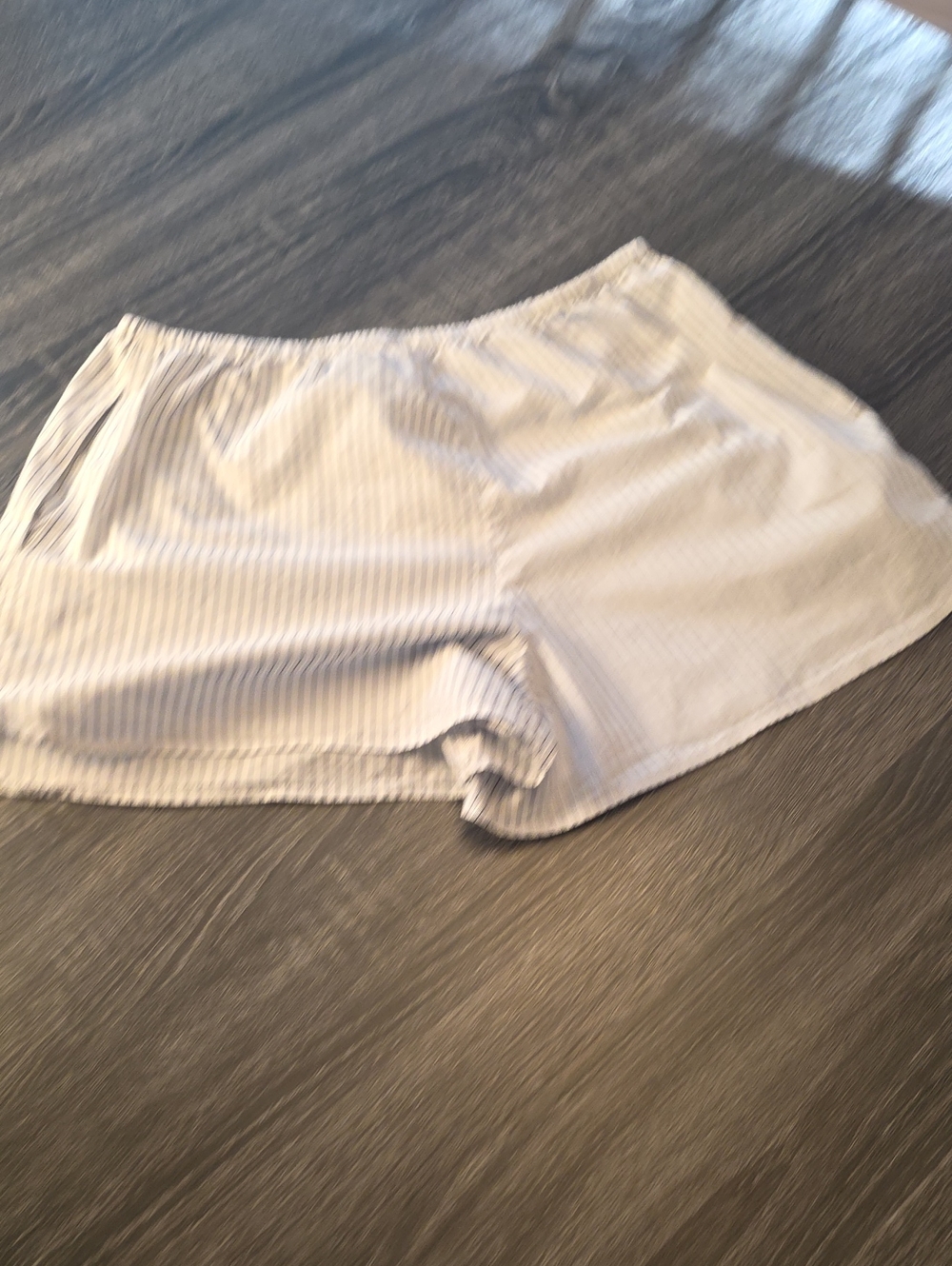 Women's Light Beige Striped Sleep Shorts